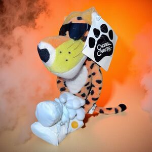 RARE NWT 1998 Vintage Chester Cheetah Bean Bag Planet Lunch Promo Plush 8”